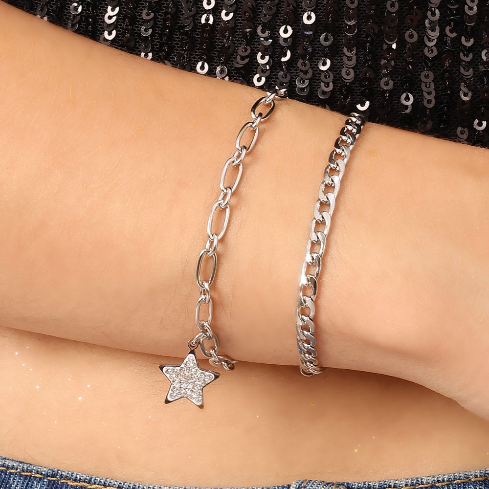 Pulsera Figure plateada