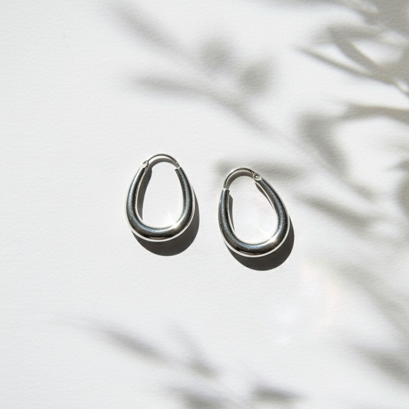 Argollas Oval - Colección Silver
