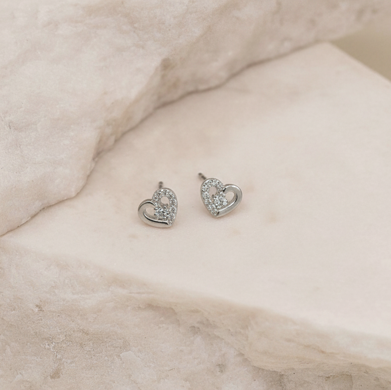 Aretes Love - Colección Silver