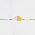 Collar Corazón Minimalista | Acero | Enchapado en oro