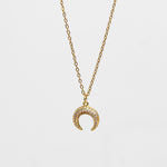 Collar Luna Brillante | Acero | Enchapado en oro