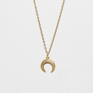 Collar Luna Brillante | Acero | Enchapado en oro