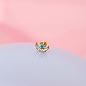 Piercing Luna Azul - Titanio