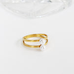 Anillo doble Perla
