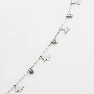Collar Multimariposa Glam plateado