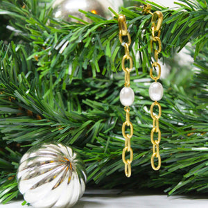 Aretes Eslabones Perla