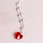 Collar Corazón Rojo - Colección Silver