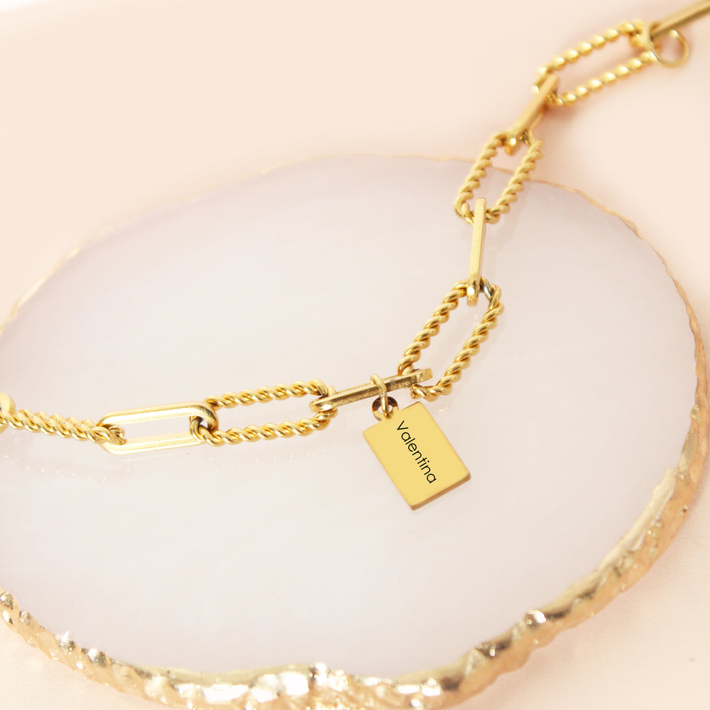 Pulsera Placa Chunky