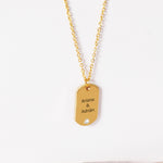 Collar Placa Brillo