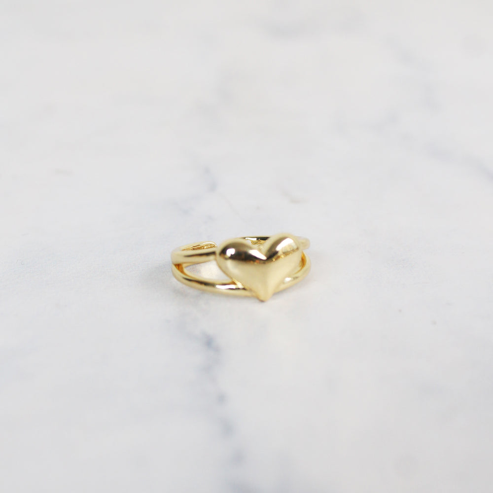 Anillo Corazon Chunky