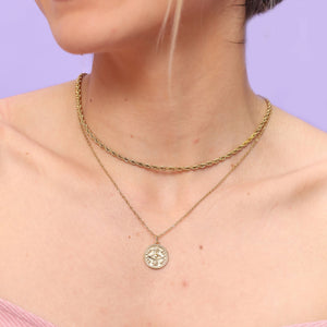 Collar Moneda Ojo 2 en 1