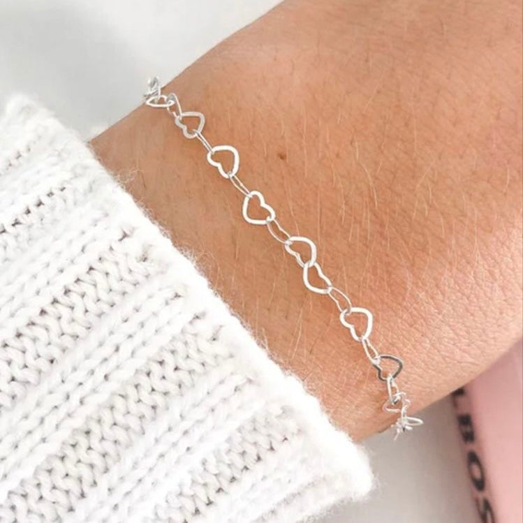 Pulsera Multicorazones - Coleccioón Silver