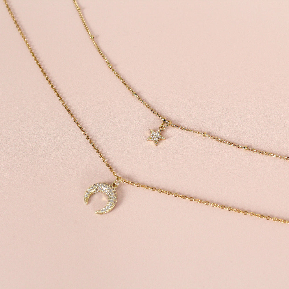 Collar Luna y Estrella 2 en 1