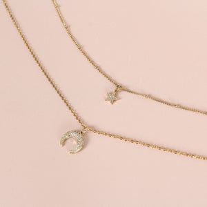 Collar Luna y Estrella 2 en 1