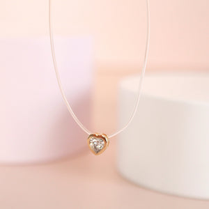 Collar Corazón Pita Invisible