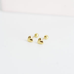 Aretes Corazón - Colección Oro