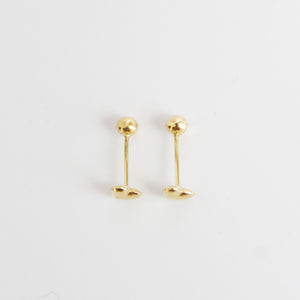 Aretes Corazón - Colección Oro