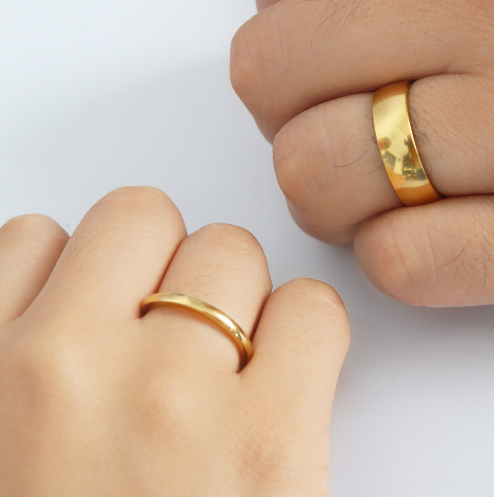 Matrimonio Anillos De Oro Pareja Pareja Anillo Promesa Compromiso