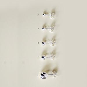 Aretes Bolitas Minimalistas - Colección Silver