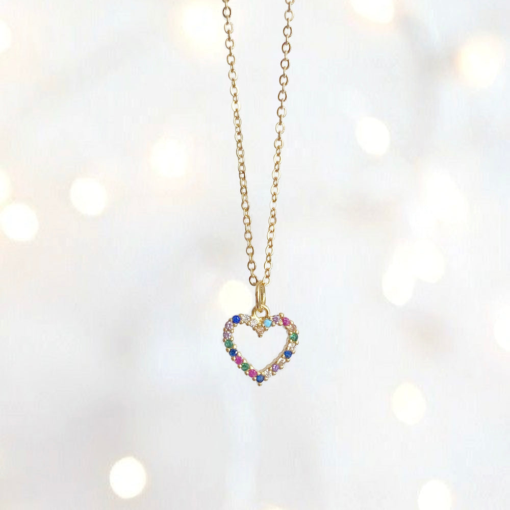 Collar Corazón Rainbow