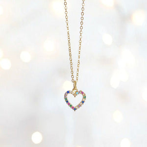 Collar Corazón Rainbow